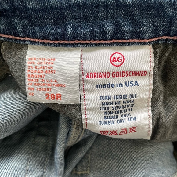 Ag Adriano Goldschmied Women’s the Malibu Denim Shorts Size 29R - Picture 7 of 8